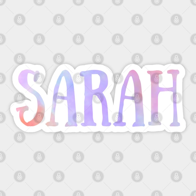 "Sarah" Pink and Green Floral - Customizable Sticker by broadwaygurl18